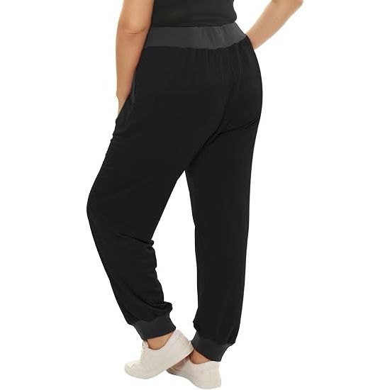 Elastic Waist Ankle-Length Relaxed Fit Casual Pants